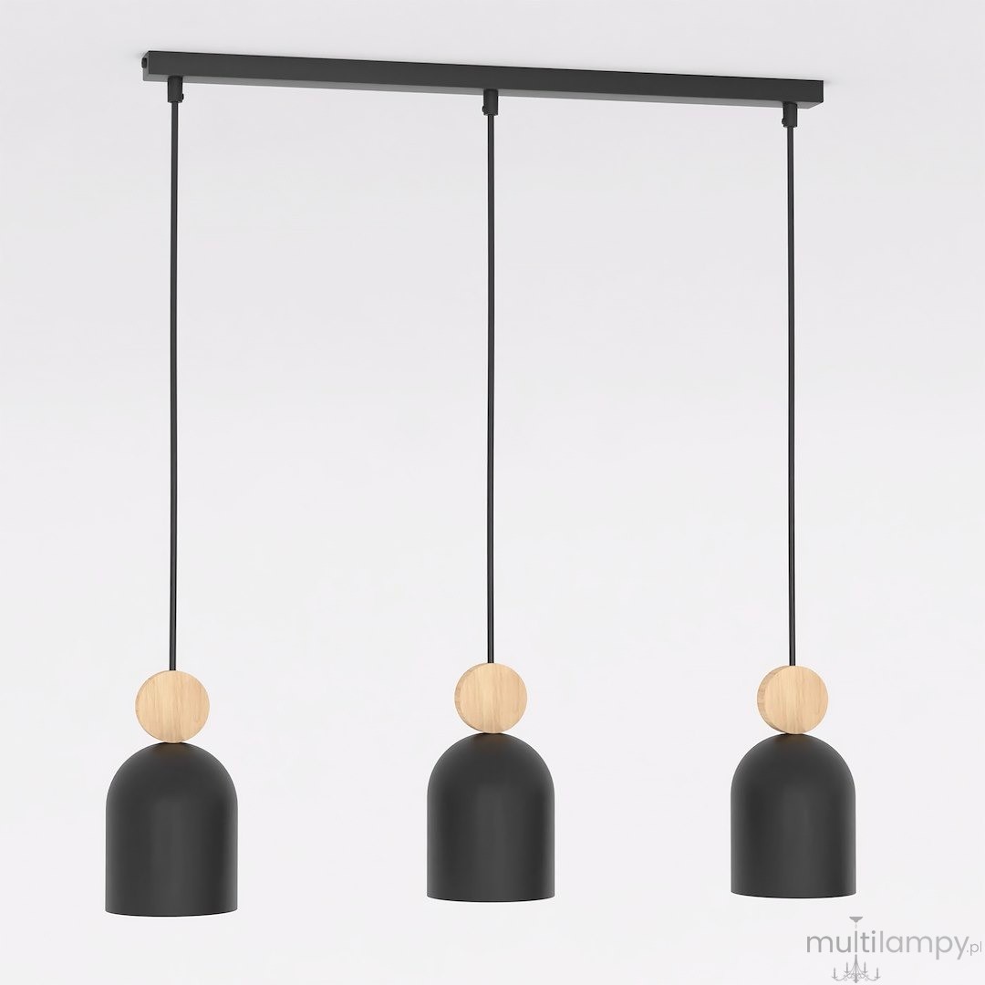 Mesi lampa wisząca 3xGU10 czarna 1692/3