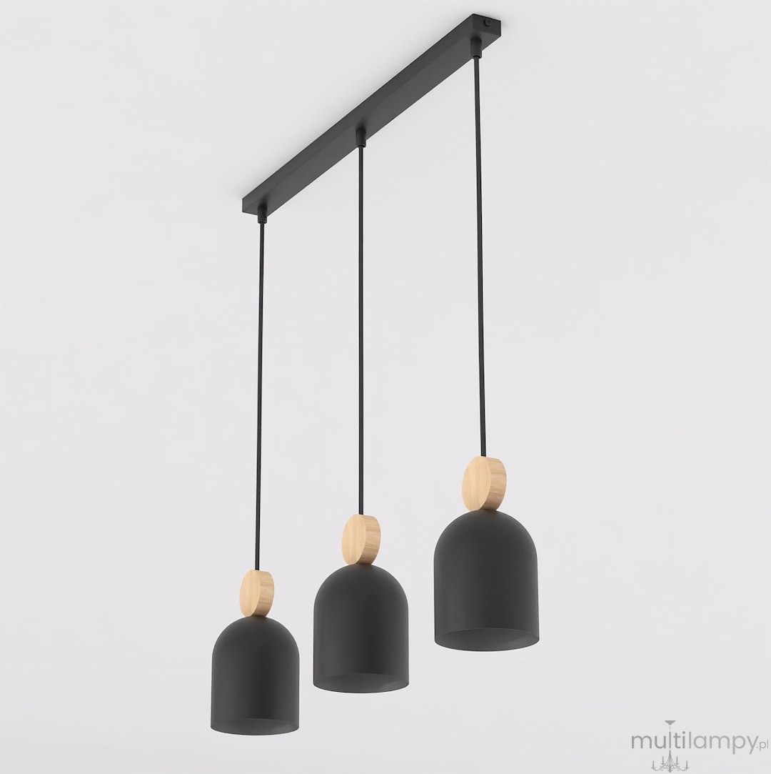 Mesi lampa wisząca 3xGU10 czarna 1692/3