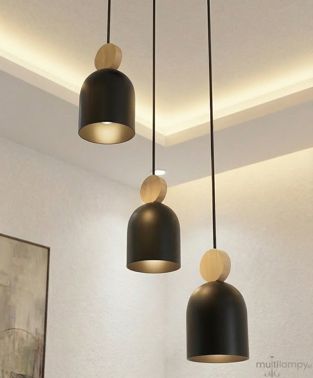 Mesi PREM lampa wisząca 3xGU10 czarna 1692/3PREM