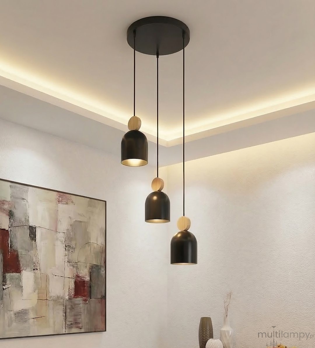 Mesi PREM lampa wisząca 3xGU10 czarna 1692/3PREM