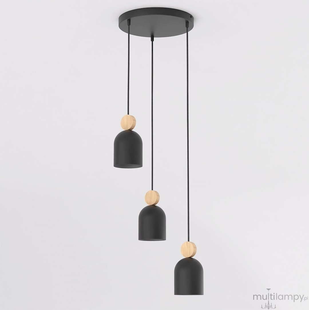 Mesi PREM lampa wisząca 3xGU10 czarna 1692/3PREM