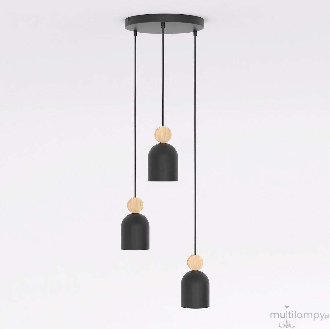 Mesi PREM lampa wisząca 3xGU10 czarna 1692/3PREM
