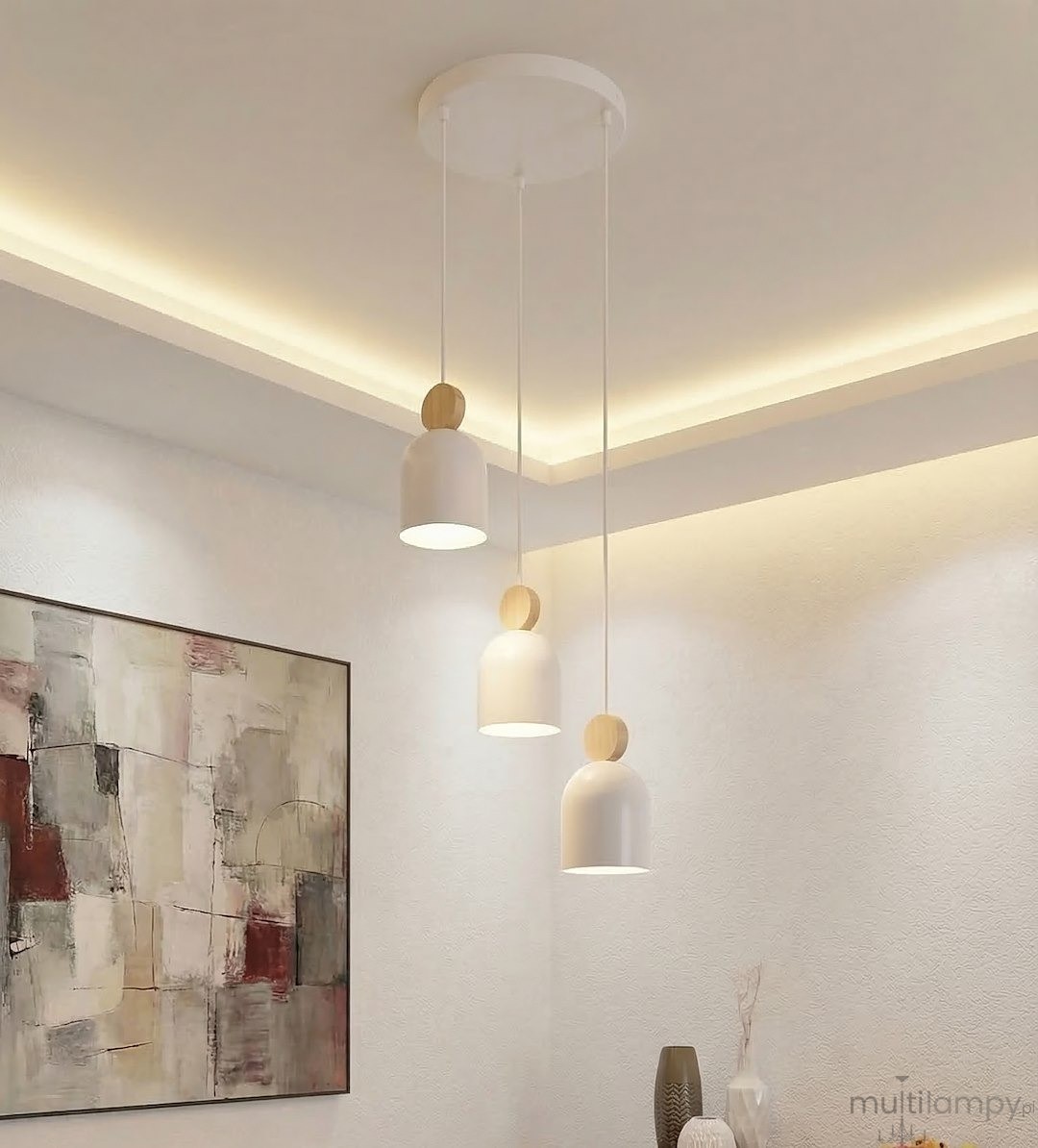 Mesi PREMIUM lampa wisząca 3xGU10 biała 1693/3PREM