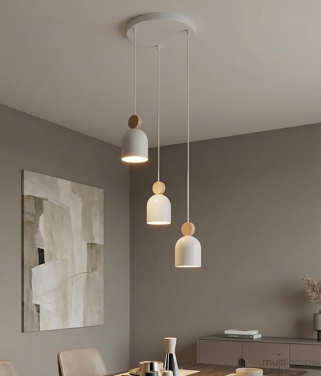 Mesi PREMIUM lampa wisząca 3xGU10 biała 1693/3PREM
