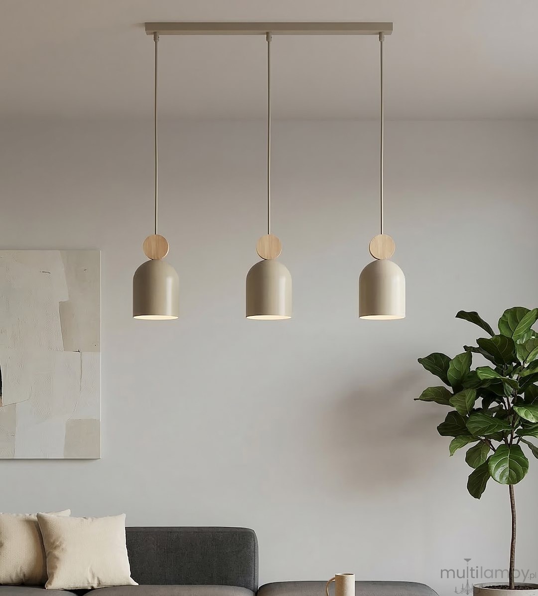 Mesi lampa wisząca 3xGU10 mokka 1694/3