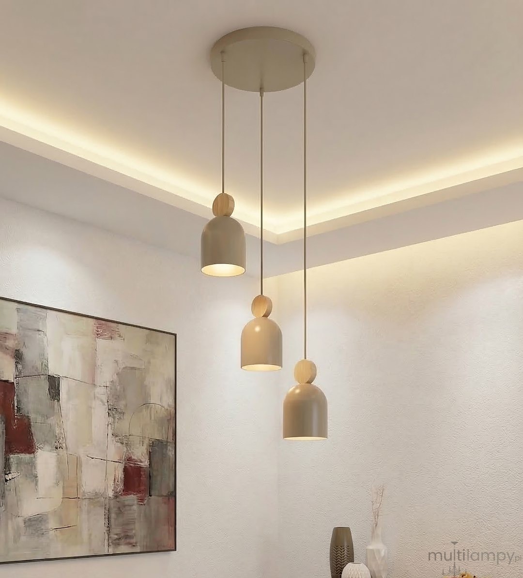 Mesi PREMIUM lampa wisząca 3xGU10 mokka 1694/3PREM