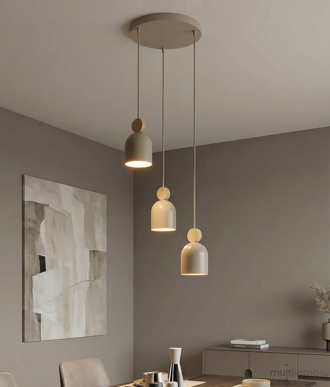 Mesi PREMIUM lampa wisząca 3xGU10 mokka 1694/3PREM