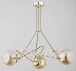 Tristan lampa wisząca 3xE14 złota bursztyn 62343