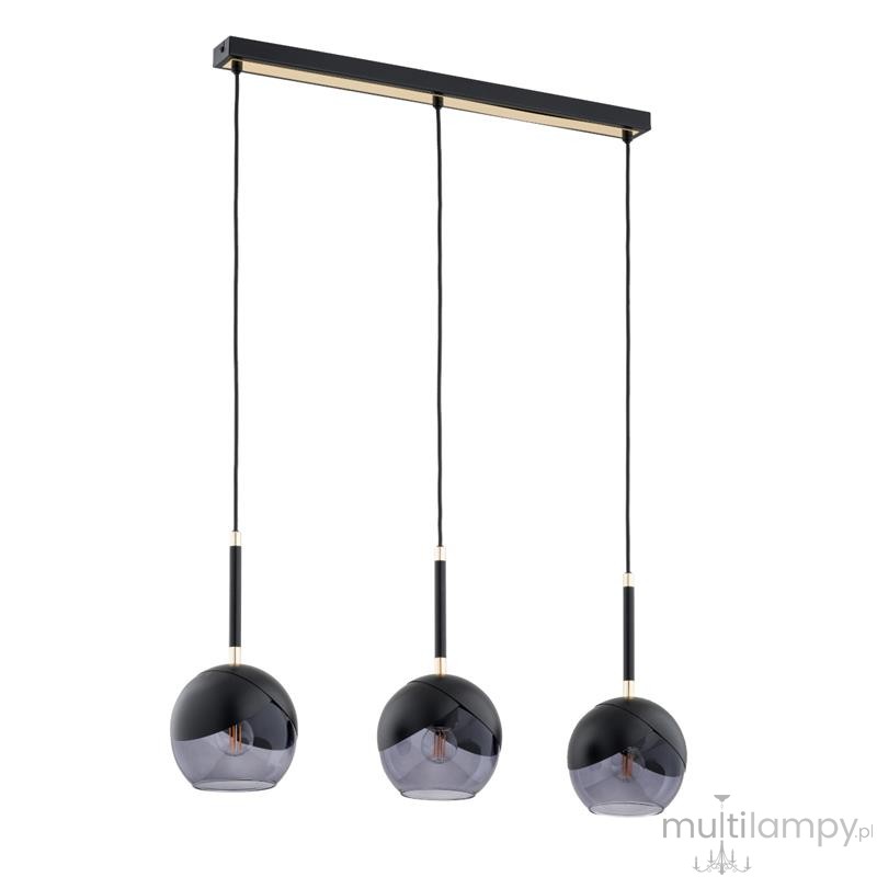 Miltona lampa wisząca 3xE27 czarna chrom 62417