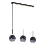 Miltona lampa wisząca 3xE27 czarna chrom 62417