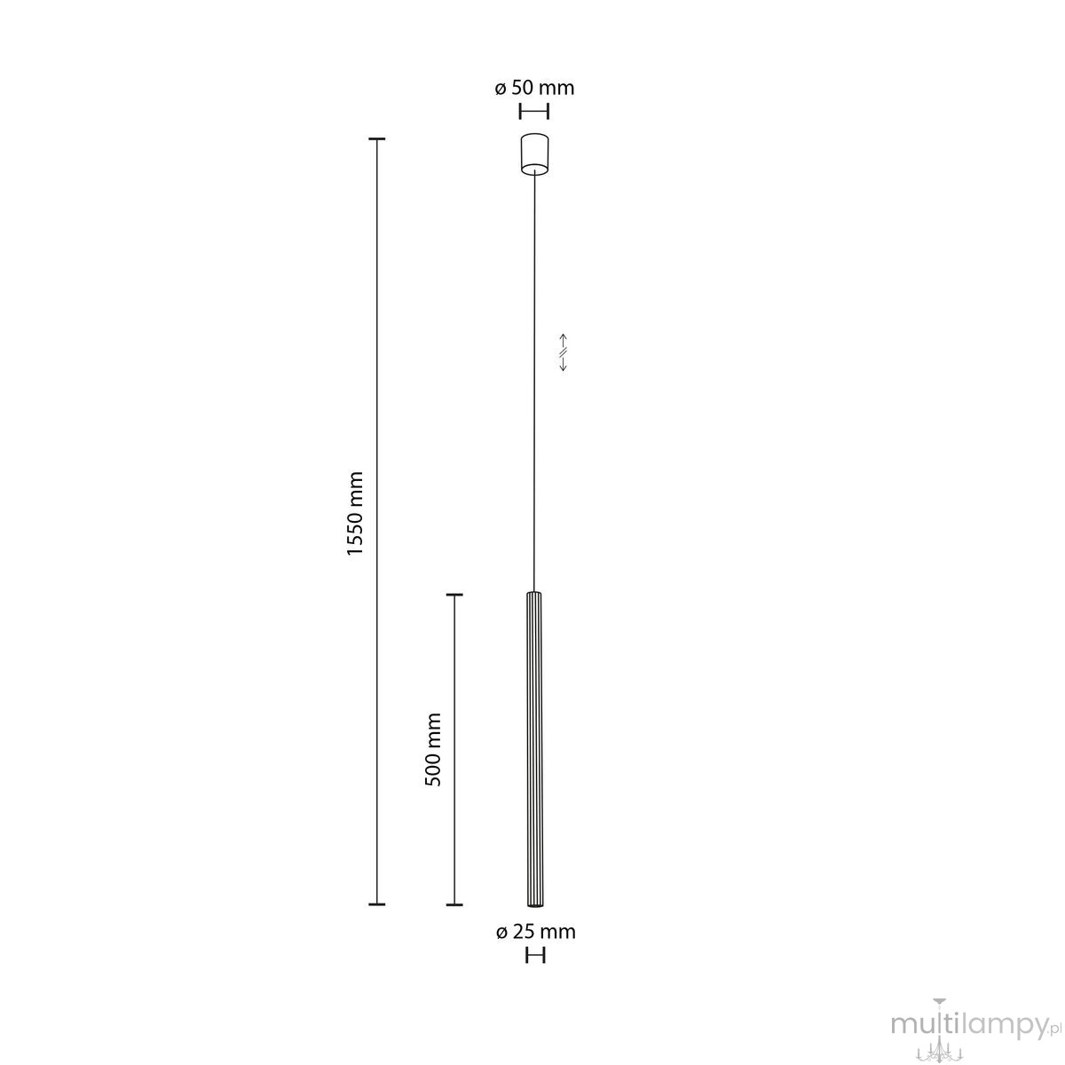 Ferro H50 lampa wisząca 1xG9 czarna 11421