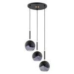 Miltona lampa wisząca 3xE27 czarna chrom 62419
