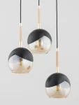 Miltona lampa wisząca 3xE27 czarna złota 62418