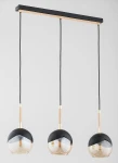Miltona lampa wisząca 3xE27 czarna złota 62416