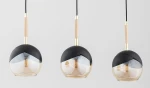 Miltona lampa wisząca 3xE27 czarna złota 62416
