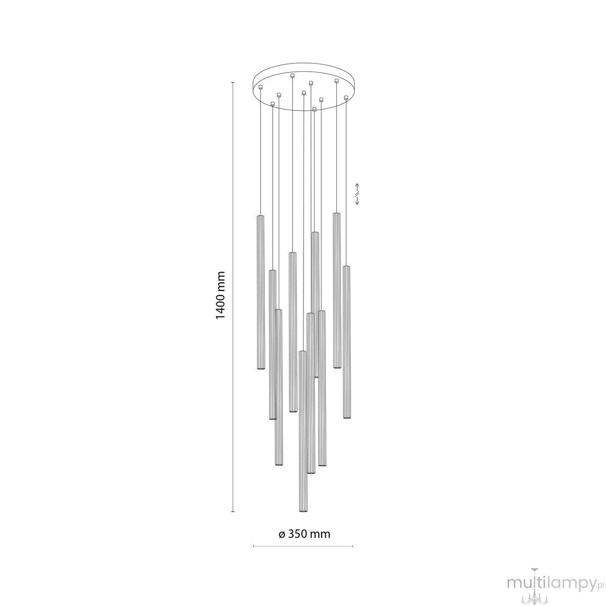 Ferro lampa wisząca 10xG9 szampański beż 11494