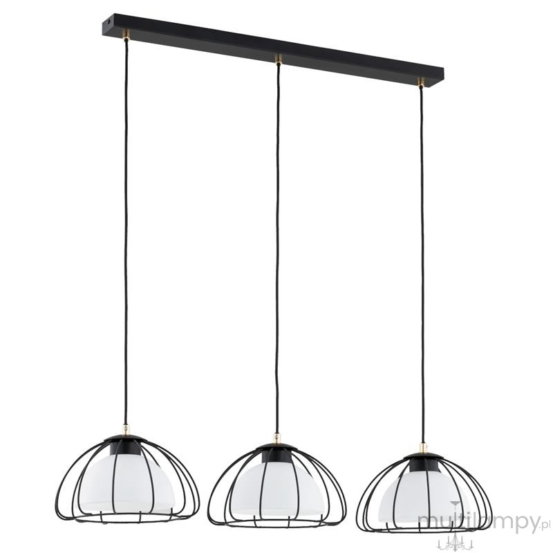 Nersy lampa wisząca 3xE27 czarna 62445