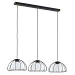 Nersy lampa wisząca 3xE27 czarna 62445