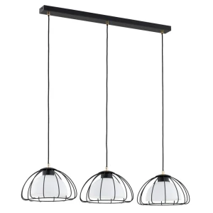 Nersy lampa wisząca 3xE27 czarna 62445