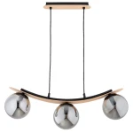 Naira lampa wisząca 3xE14 jasne drewno grafitowy 62502