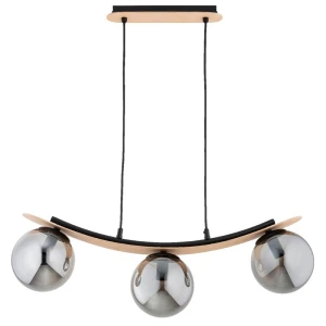 Naira lampa wisząca 3xE14 jasne drewno grafitowy 62502