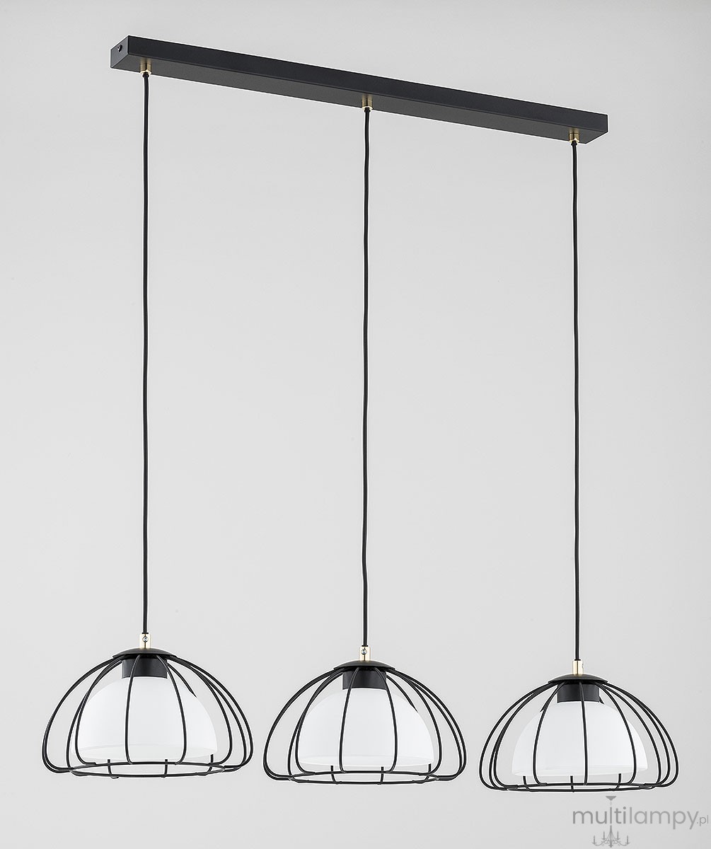 Nersy lampa wisząca 3xE27 czarna 62445