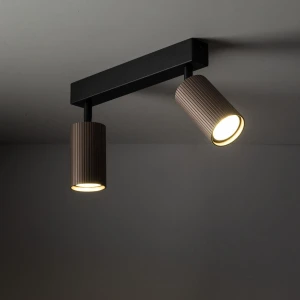 Tune lampa sufitowa (spot) 2xGU10 czarna/brąz 16147