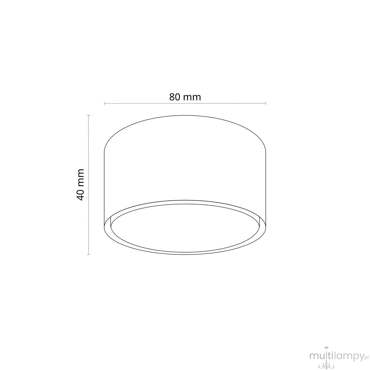 Top lampa sufitowa 1xGX53 biała 11061
