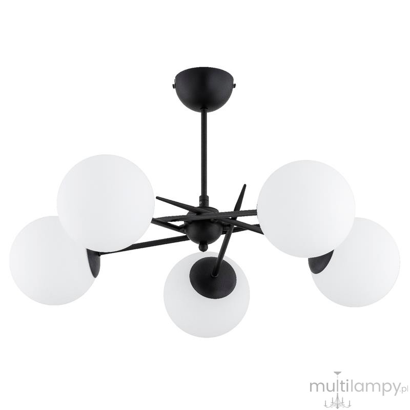 Primery Black lampa wisząca 5xE14 czarna 63308