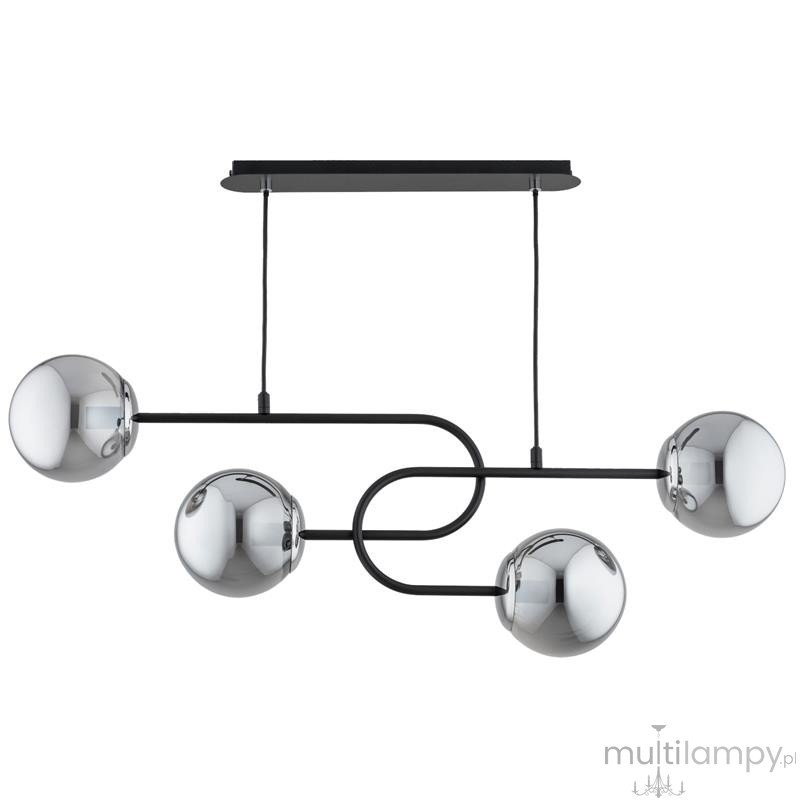 Nari lampa wisząca 4xE14 czarna chrom 63332
