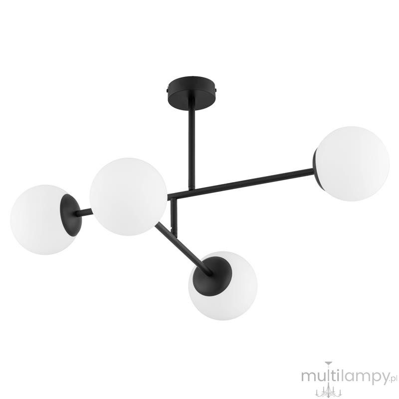 Dilon lampa sufitowa 4xE14 czarna 63342