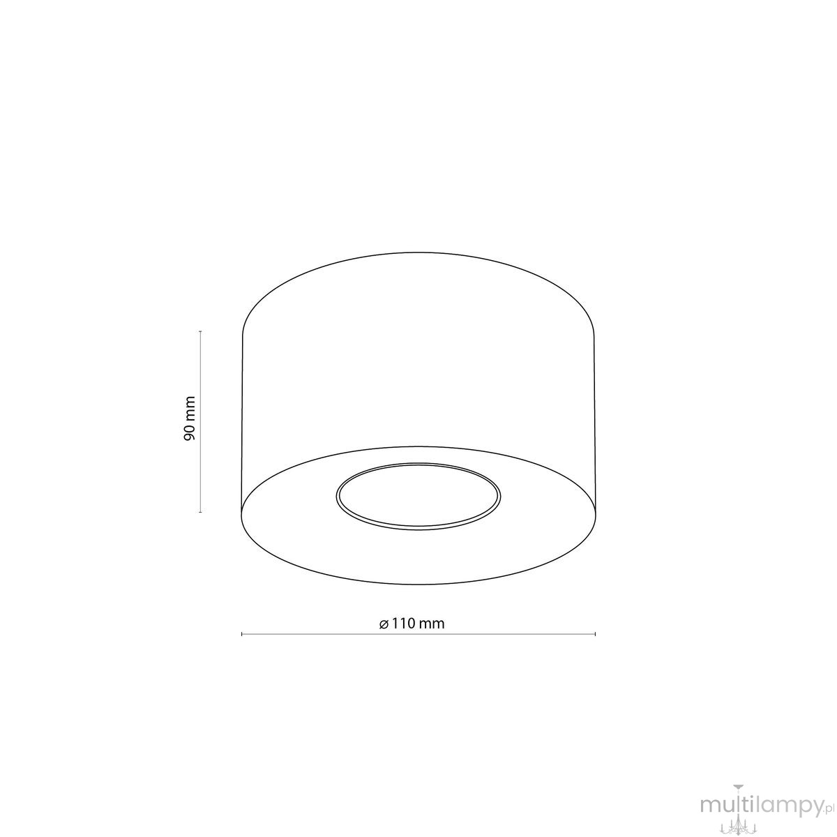 Orion lampa sufitowa 1-punktowa szarobrązowa 11340