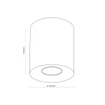 Orion lampa sufitowa 1-punktowa szarobrązowa 11341