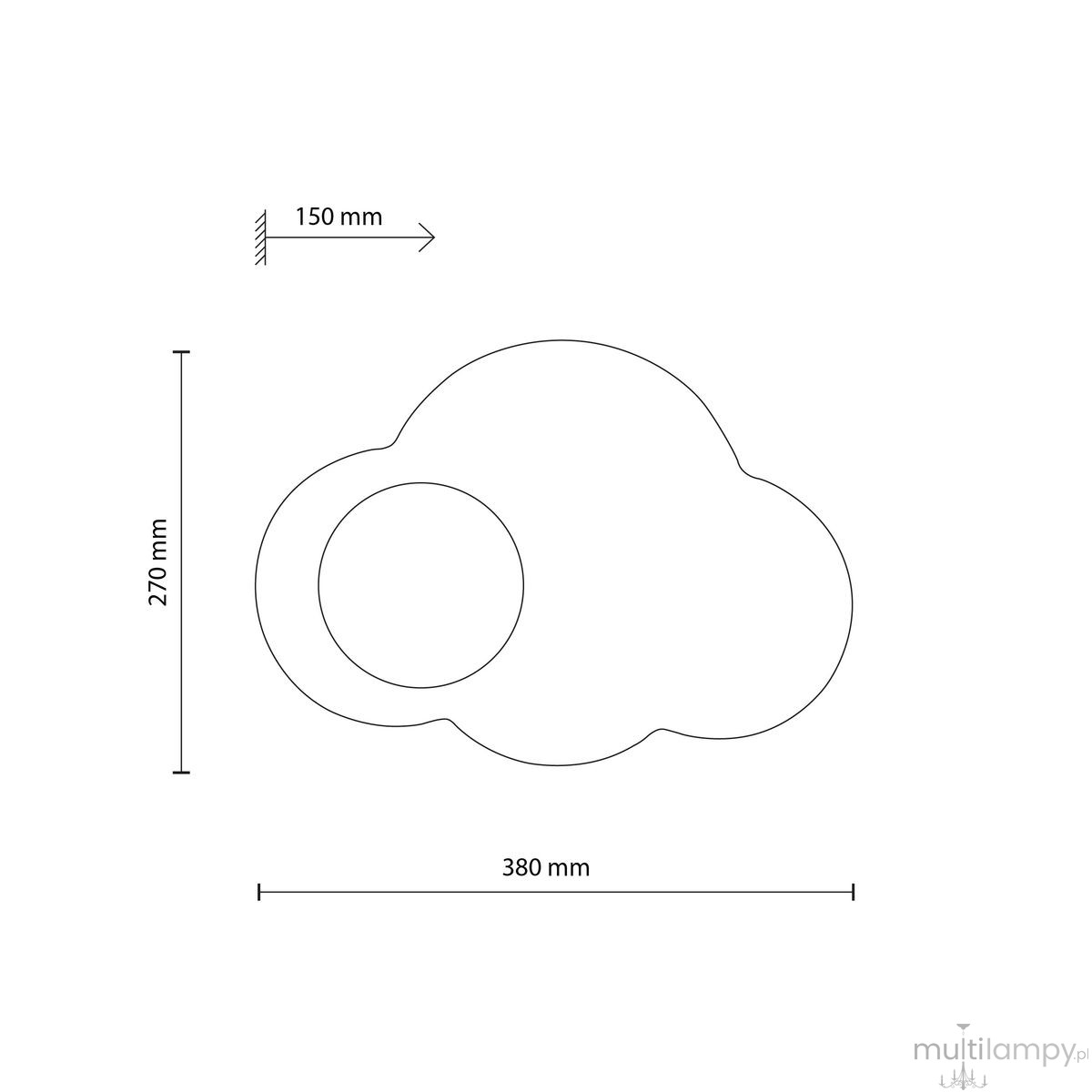 Cloud New kinkiet 1xG9 biały 11267
