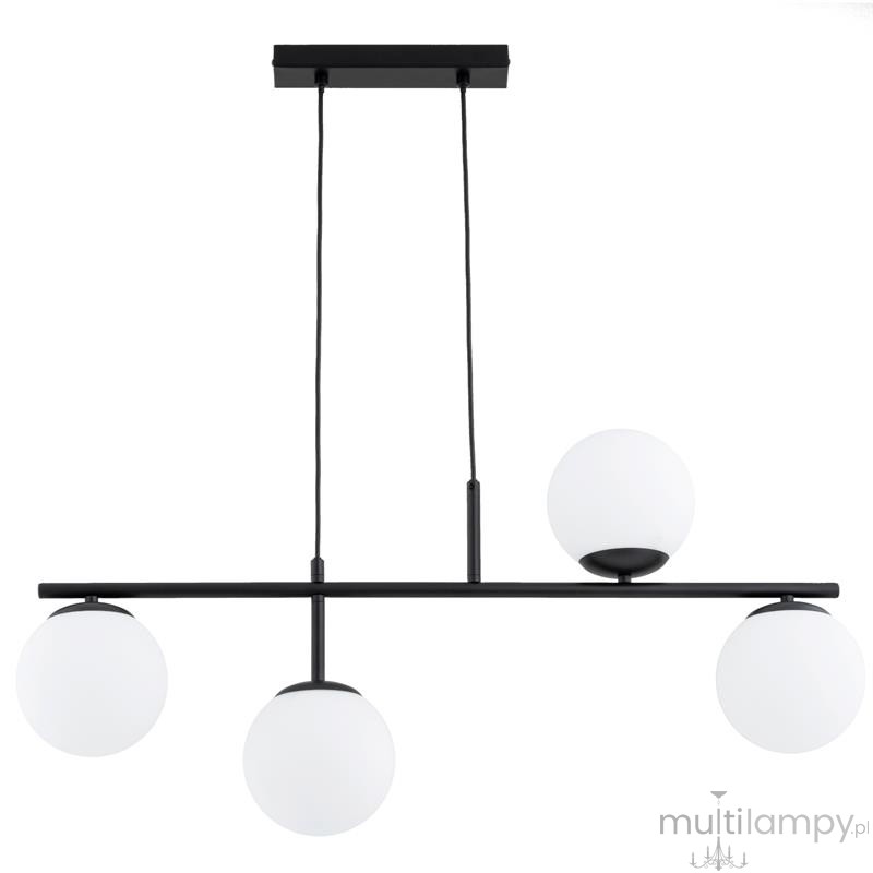 Luna lampa wisząca 4xE14 czarna 63349