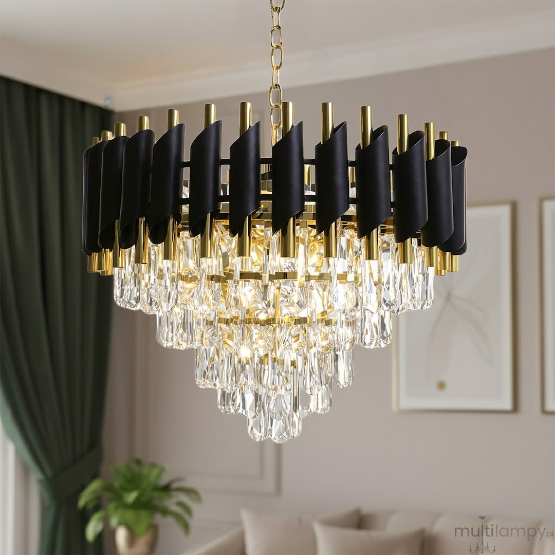 Cristal lampa wisząca 7xE14 złota ML2582