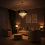 Cristal lampa wisząca 7xE14 złota ML2582