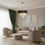 Cristal lampa wisząca 7xE14 złota ML2582