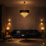 Cristal lampa wisząca 7xE14 złota ML2582