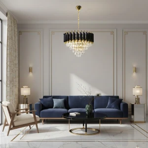 Cristal lampa wisząca 7xE14 złota ML2582