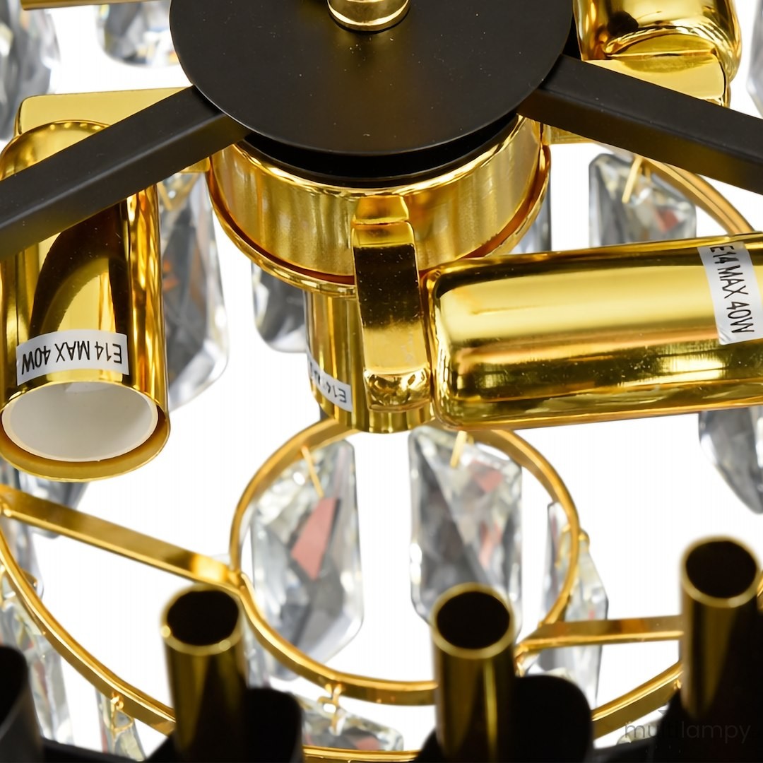 Cristal lampa wisząca 7xE14 złota ML2582