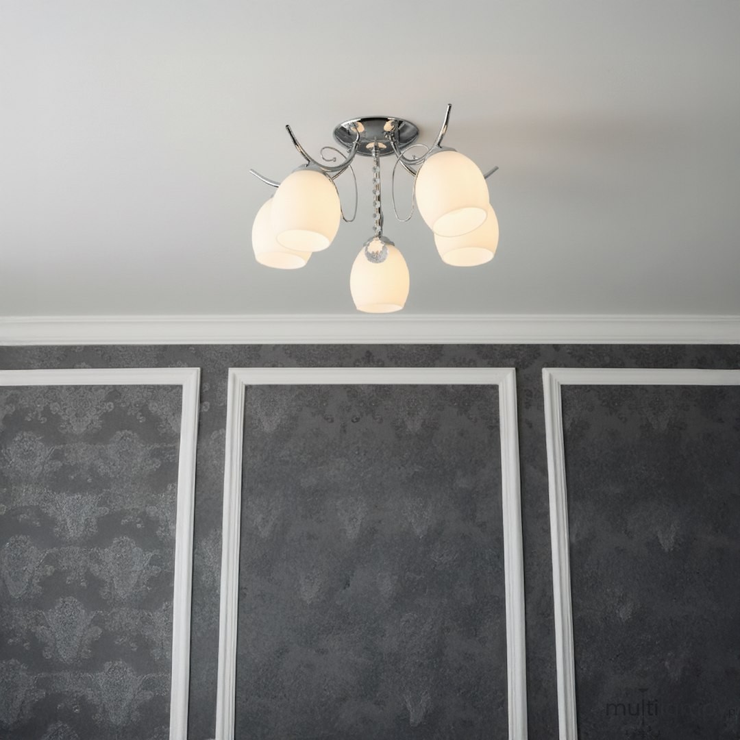 Ella lampa sufitowa 5xE27 chrom ML2763
