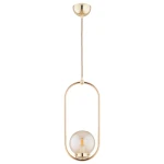 Oval lampa wisząca E14 złota 61453