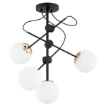 Olimp lampa sufitowa 4xE14 czarna złota 63357