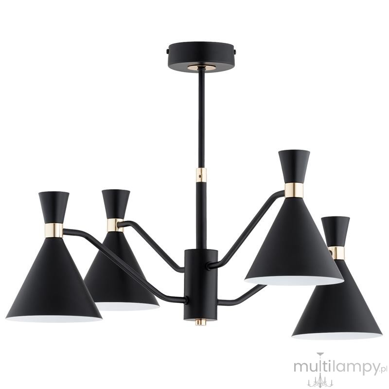 Salut lampa sufitowa 4xGU10 czarna złota 63367
