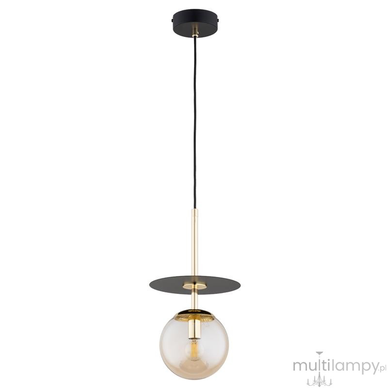 Qeency lampa wisząca E14 czarna bursztyn 61495