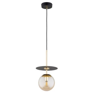 Qeency lampa wisząca E14 czarna bursztyn 61495