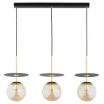 Qeency lampa wisząca 3xE14 czarna bursztyn 62570