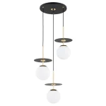 Qeency lampa wisząca 3xE14 czarna biały 62573