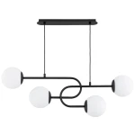 Nari lampa wisząca 4xE14 czarna biała 63332 